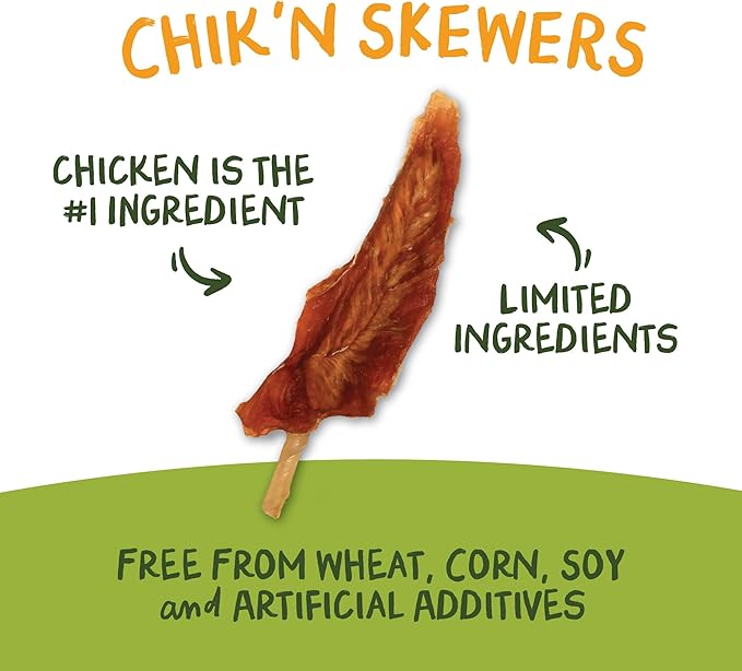 Pet 'n Shape Chik 'n Skewers - Chicken Wrapped Rawhide Chew Dog Treats - 1 Pound