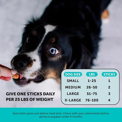 Hemp Calming Fresh Dental Sticks – Dog Dental Treats & Chews for Occasional Anxiousness and Fresh Breath – Hemp for Dogs to Promote Calm, Reduce Plaque + Tartar, and Support Relaxed Behavior – 30 Ct