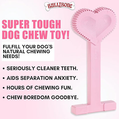 Bullibone Nylon Dog Chew Toy for Aggressive Chewers - Dental Hygiene Bone with Peppermint Flavor, Durable Tough Chew Toys for Small Dogs, Indestructible Dog Bone - 3 Pack