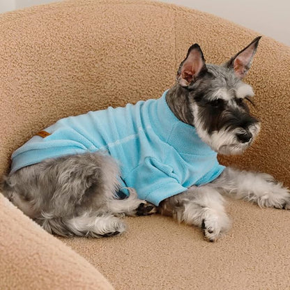 Fitwarm 3 Pack Classic Fleece Sweater, Turtleneck Sweatshirt, Winter Clothes for Small Dogs, Cat Apparel, Blue, Grey, Navy, Medium