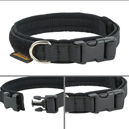EXCELLENT ELITE SPANKER Nylon Puppy Dog Collar Adjustable Soft Padded Collar Heavy Duty Quick-Release Buckle Lightweight No-Choke for Small Medium Dogs(BLK,S)