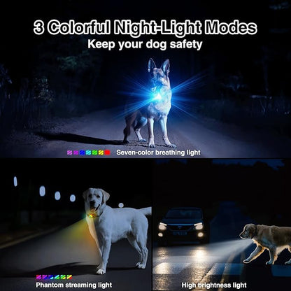 PATPET Dog Training Collar with Remote - 4200FT E Collars for Dogs Training for Large Medium Dogs, Rechargeable Waterproof Electric Dog Collar with 4 Training Modes & Night Lights
