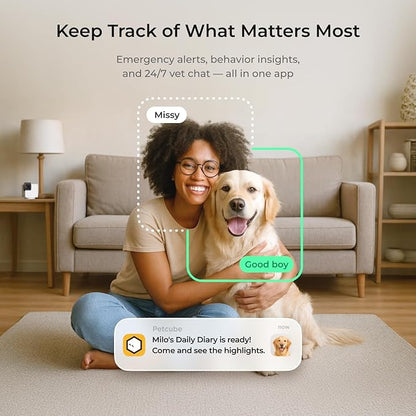 Petcube Cam 360 The Pack of 3 Camera | Ultimate Interactive WiFi Pet and Home Security Pan-Tilt Camera with Phone App, 1080p HD Video, 360° Rotation, Night Vision, Smart Alerts for Home Surveillance