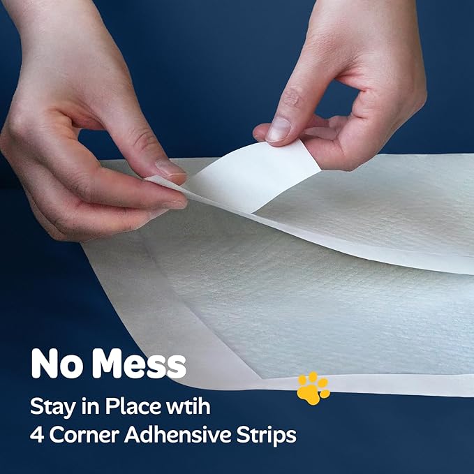 50 Count 28" x 34" Disposable Puppy Pads, Super Absorbent Dog Pee Pads with Anti-Slip Adhesive Tabs, Quick-Dry, Leak-Proof, Odor Control Training Pads for Dogs & Pets, X-Large