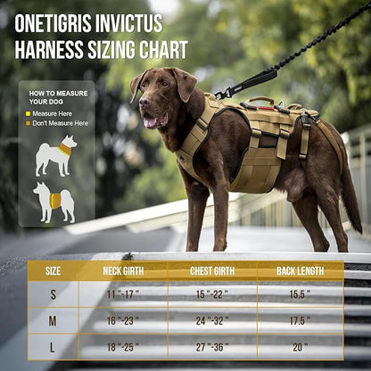 OneTigris Dog Lift Harness for Large Dogs, Dog Hip Support Brace, Full Body Lifter with Handles Invictus Multifunctional Mobility Assistance Vest for Back Legs (Brown, XXL)