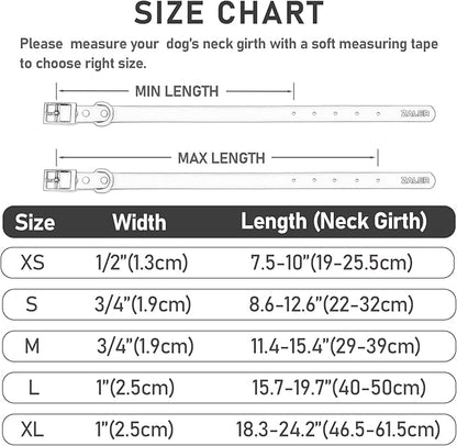 ZALER Waterproof Dog Collar, Adjustable Odor Proof Dog Collars Easy to Clean, Soft Comfortable Pet Collars for Large, Medium Small Dogs (Black, S(Length:8.6''-12.6''; Width:0.75''))