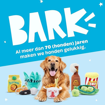 Barkbox Dog Toy 2 in 1 Interactive, Plush Exterior Material & Squeaker, Tearable Dog Toy with Squeaky Ball Inside, Ideal for Toy Destroyers - Andi's Dumpling, Large