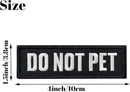 TACVEL 2 Pieces Do Not Pet Dog Patches with Hook Backing for Service Animal Vests, Harnesses