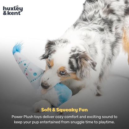 Huxley & Kent Funny Dog Toy w/Squeaker – Holiday Power Plush Squeaky Dog Toys for Small, Medium & Large Dogs – Soft Stuffed Animal for Indoor Play & Fetch - Fetchies® Winter Wonder Gnome, One Size
