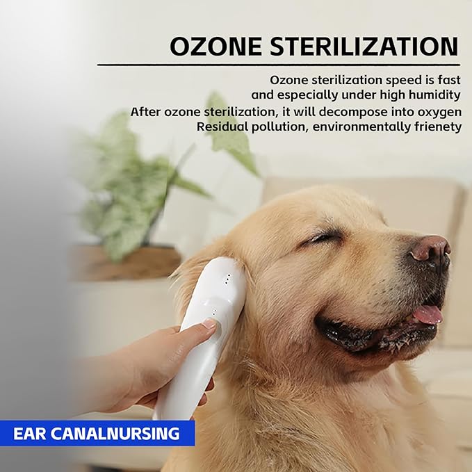 Ear Care Pro for Cats & Dogs- Soothing Relief from Ear Mite & Tick at-Home Ear Comfort with Ozone Technology Cleans Ears & Prevents Infections