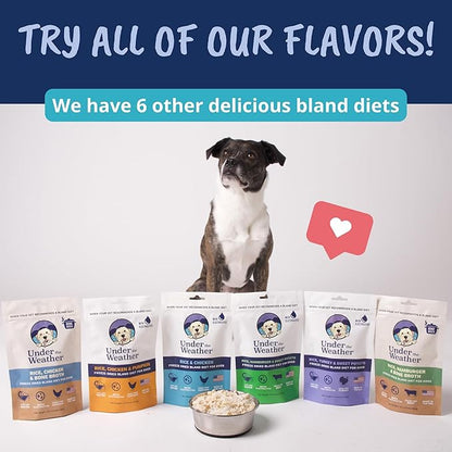 Under the Weather Bland Diet for Dogs | Easy to Digest for Sick Dogs |Always Be Ready| Contains Electrolytes - All Natural Freeze Dried 100% Human Grade Meats| 1 Pack- Rice Turkey & Sweet Potato - 6oz