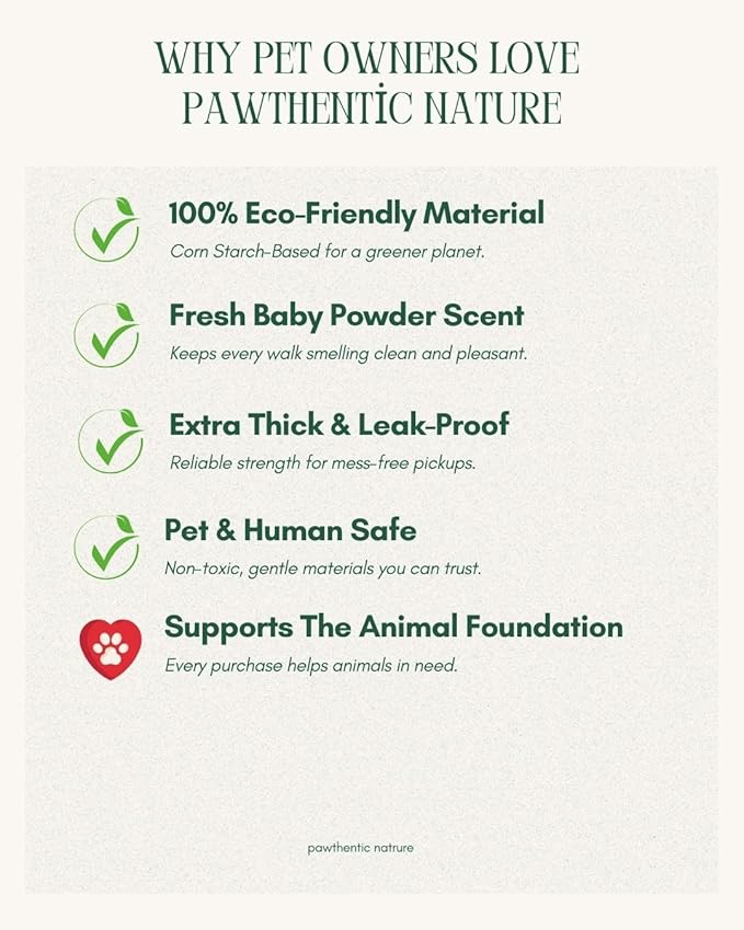Compostable Dog Poop Bags – 60 Count Value Pack, Extra-Thick 18 Micron, Leak-Proof & Plant-Based, Light Scent, Biodegradable & Eco-Friendly for Dogs & Cats – USA Owned