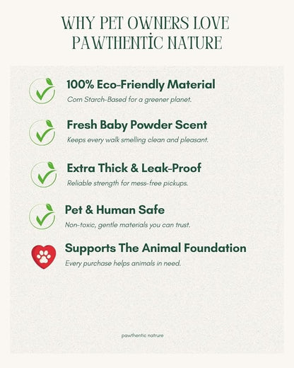 Compostable Dog Poop Bags – 60 Count Value Pack, Extra-Thick 18 Micron, Leak-Proof & Plant-Based, Light Scent, Biodegradable & Eco-Friendly for Dogs & Cats – USA Owned