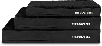 The Dog’s Bed Orthopedic Memory Foam Dog Bed, Medium Black Plush, Pain Relief for Arthritis, Hip & Elbow Dysplasia, Post Surgery, Lameness, Supportive, Calming, Waterproof Washable Cover