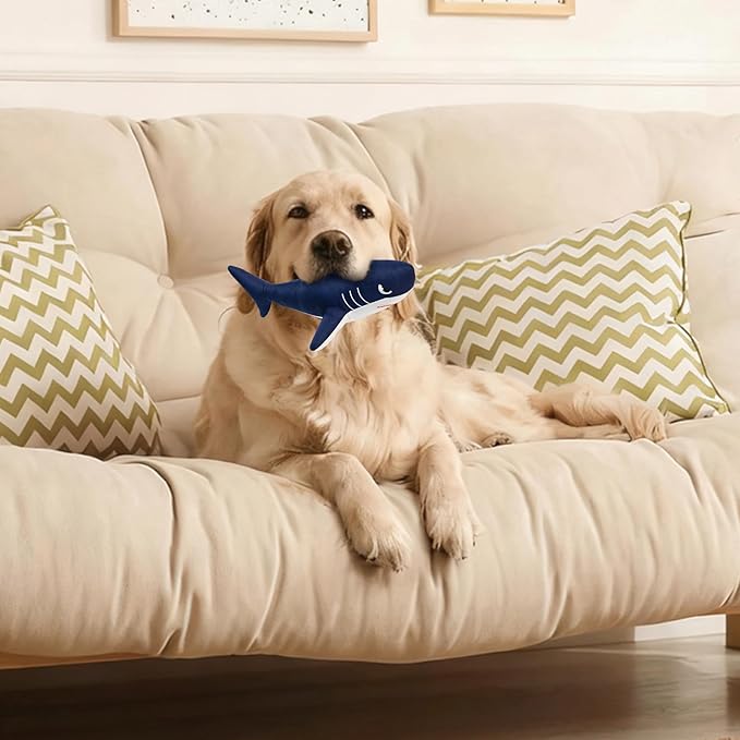 Dog Squeaky Toy, Durable Interactive Chew Toy for Aggressive Chewers, Tough Flexible Fabric Made from 90% Recycled Materials, for Small Medium and Large Dogs