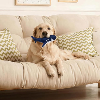 Dog Squeaky Toy, Durable Interactive Chew Toy for Aggressive Chewers, Tough Flexible Fabric Made from 90% Recycled Materials, for Small Medium and Large Dogs