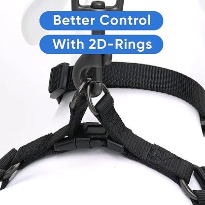 Pawtitas Solid Step-in Dog Harness – Adjustable No-Pull Vest for Puppies to Seniors, Safe & Comfortable XS Black