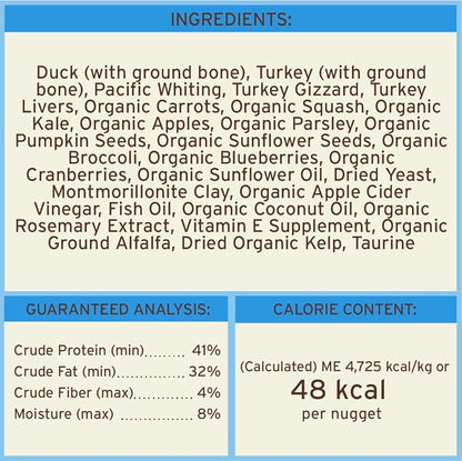 Primal Freeze Dried Raw Dog Food Nuggets, Duck, Complete & Balanced Meal, Also Use as Topper or Treat, Premium, Healthy, Grain Free, High Protein Raw Dog Food, 5.5 oz