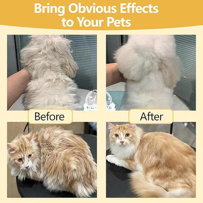 Pjordo Waterless Shampoo for Cat & Dog with Honey & Shea Butter, No Rinse Dry Pet Shampoo Waterless for All Fur, Cleaning & Removes Odors, Conditioning & Anti-Tangle, Moisturizing Skin