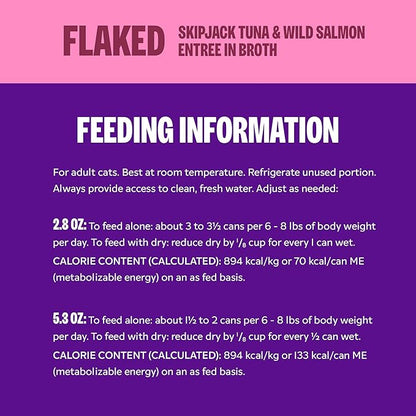 Wellness CORE Signature Selects Flaked Adult Wet Cat Food, Natural, Protein-Rich, Grain Free, 2.8 Ounce, 12 Pack (Skipjack Tuna & Wild Salmon)