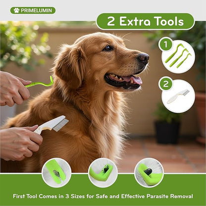 PRIMELUMIN Pet Hair Removal Glove - Electrostatic Fur Remover Mitt for Dogs and Cats, Reusable Washable Pet Hair Remover Tool for Furniture, Couch, Carpet, Car Seat, Laundry
