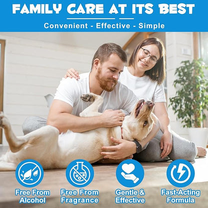 Cat & Dog Ear Infection Treatment Drops, 2Pack Pets Ear Cleaning Solution Drops with 1% Hydrocortisone Soothing Dog Yeast Infection, Treats Ear Infections, Itchy Ear Relief, Cat Ear Care Supplies