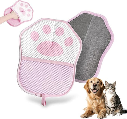 Pet Hair Removal Glove for Dogs & Cats - Electrostatic Grooming Mitt with Dual-Action Bristles | Reusable Washable Furniture Couch Car Lint Remover Tool