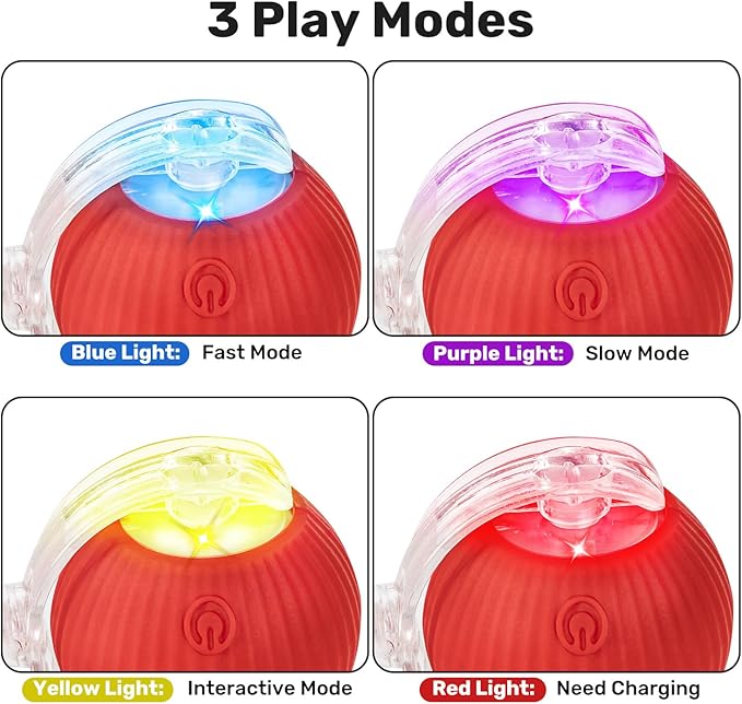 JINDILONG Cat Toy, Electric Interactive Toys for Indoor Cats, Red