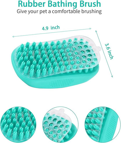 WOPQAEM 5 PCS Self Cleaning Slicker Brush & Pet Grooming Rake & Bath Brush & Nail Clippers & Pet Comb for Dogs and Cats,Professional Deshedding Dematting Tool for Long and Short Haired Pets
