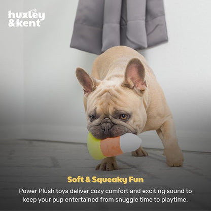 Huxley & Kent Halloween Funny Dog Toy w/Squeaker – Power Plush Squeaky Dog Toys for Small Dogs – Durable Small Stuffed Animal for Indoor Play & Fetch - Tiny Tuff Witch's Harvest 2pk