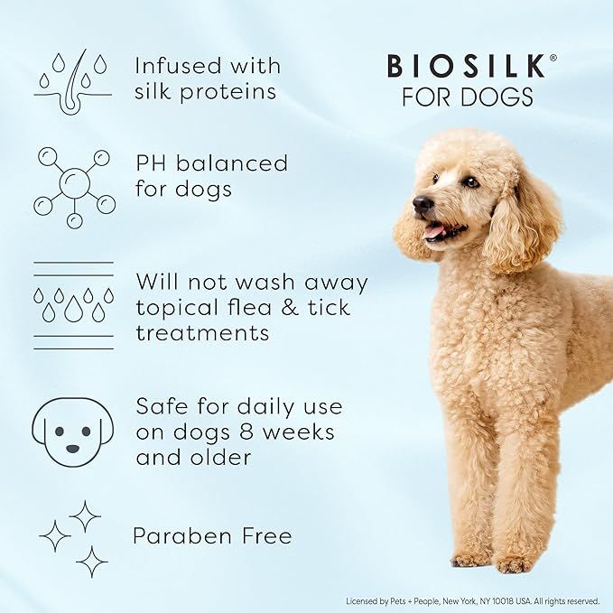 BioSilk for Dogs Moisturizing & Cleansing Wipes - Dog Wipes for Cleaning & Deodorizing, Dog Paw Wipes - Infused with Silk Proteins & Vitamins, pH Balanced, Paraben Free