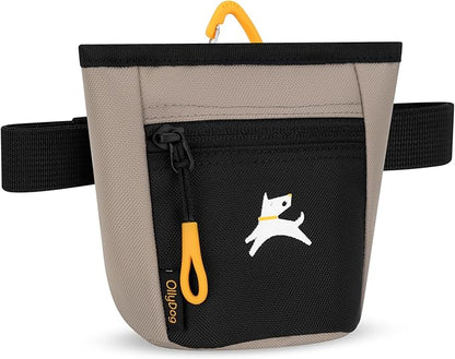 OllyDog Goodie Treat Bag, Dog Treat Pouch, Waist Belt Clip for Hands-Free Training, Magnetic Closure, Dog Training and Behavior Aids, Three Ways to Wear (Portabella)