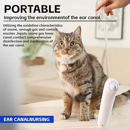Ear Care Pro for Cats & Dogs- Soothing Relief from Ear Mite & Tick at-Home Ear Comfort with Ozone Technology Cleans Ears & Prevents Infections