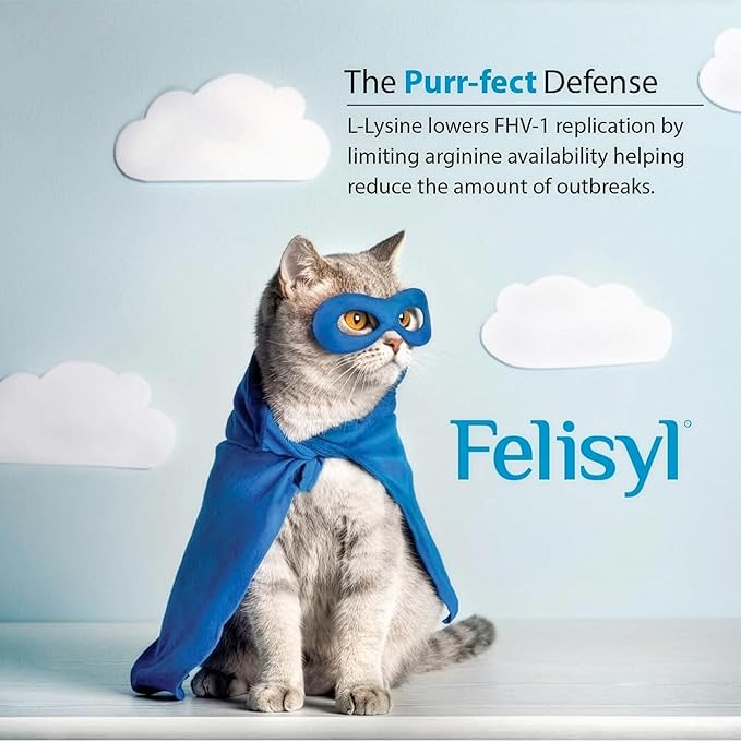 Felisyl L-Lysine Gel for Cats & Kittens (5oz) – Immune System, Respiratory & Eye Health Support. Reduces Sneezing, Runny Nose & Watery Eyes. Daily Salmon-Flavor Supplement – Made in USA