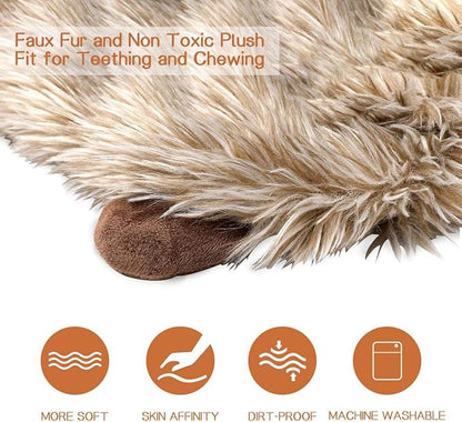 LEGEND SANDY Dog Squeaky Toys for Small Doggies, Puppy Toys for Teething Cute Small Breeds Toys Stuffed Plush Bundle Natural Cotton Puppy Rope, Dog Chew for Puppies Pet for Pet (Hedgehog)