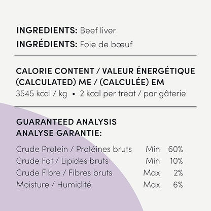 Crumps' Naturals Beef Liver Bites For Pets, 4.8-Ounce
