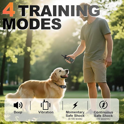 MawrPet Dog Training Collar with Remote-5200FT, Dog Shock Collar with IPX7 Waterproof, Shock, Vibration, Beep, E-Collar for Dogs Training, Rechargeable, Suitable for All Breeds of 15-120lbs