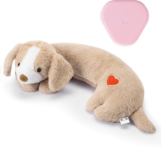 Moropaky Puppy Heartbeat Toy Heartbeat Stuffed Toy for Dogs, Dog Heartbeat Toy for Pet Anxiety Relief Sleep Aid Cuddle Comfort Calming Crate Kennel Training, Puppy Essentials