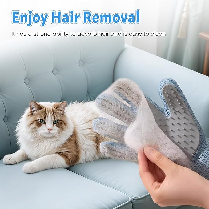 Pet Hair Removal Glove – Reusable Static Pet Hair Remover for Dogs & Cats, Easy Clean Glove for Furniture, Clothes, Couch & Laundry