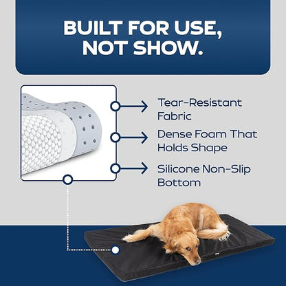 Ruff Liners Truck Back Seat Dog Bed Cushion, Extra Large Black – As Seen on Shark Tank – for Large Seat Extender & XL Floor Cover – Waterproof, Machine-Washable – Backseat Dog Bed with Rebound Foam