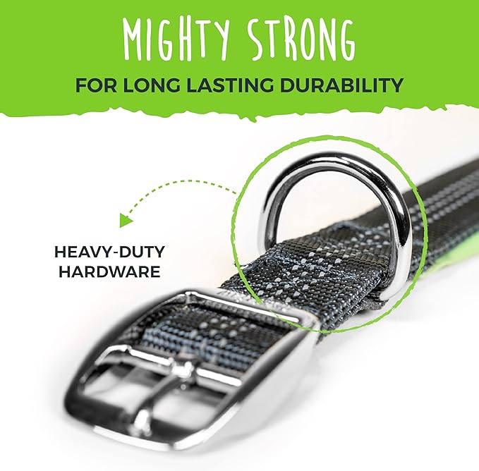 Mighty Paw Ultra Soft Dog Collar - All-Metal Adjustable Buckle for Large and Small Dogs - Super Soft Neoprene Padding for Ultimate Comfort - Heavy-Duty Hardware for Long Lasting Durability