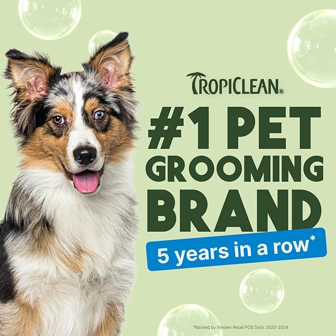 TropiClean Deshedding Cat & Dog Conditioner, Puppy & Kitten Safe, Reduces & Softens Coat, Lime & Coconut Scent, Made in the USA, 1 gallon