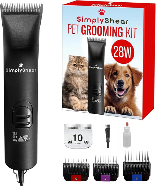 Premium Dog Clippers for Grooming, High-Performance 2-Speed Corded Shears, Quiet and Reliable Grooming Kit for Dogs and Cats, SS200