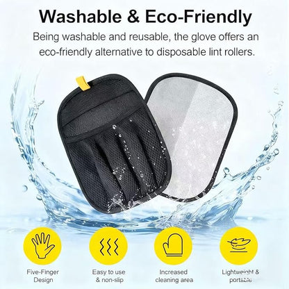 Amouy Pet Hair Removal Glove for Cats & Dogs, 2 PCS Upgraded Five-Finger Electrostatic Pet Hair Gloves, Reusable Magic Brush Pet Hair Remover Tool for Laundry, Couch, Carpet, Car Seat