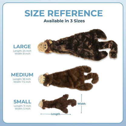 Best Pet Supplies Squeaky Dog Toys with Soft Durable Fabric for Small, Medium and Large Pets Interactive Toy for Indoor Play, Supports Active Biting and Play - Monkey, Large