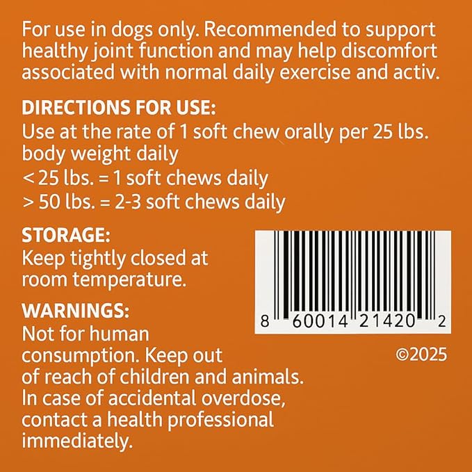 Running K9 Hip & Joint Soft Chews for Dogs – Glucosamine, MSM, Turmeric & Collagen – Joint Support Supplement for Mobility, Flexibility & Comfort – 60 Count – Made in USA