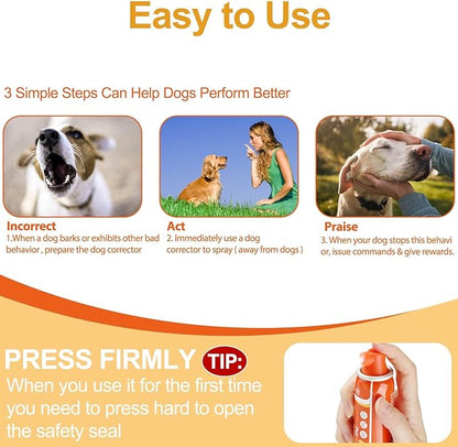 ANSJDH Corrector Dog Trainer Spray 80ml 6 Pack Dog Corrector Spray Dog Trainer for Dog to Stops Barking, Jumping Up, Food Stealing, Dog Fights, Avoidance, Unwanted Dog Behaviour(Orange)