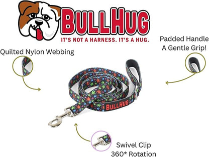 BULLHUG 6 FT Bulldog Leash with Padded Handle - Perfect for French Bulldogs, Pugs & All Breeds - Walking and Training Lead (Star Bright)