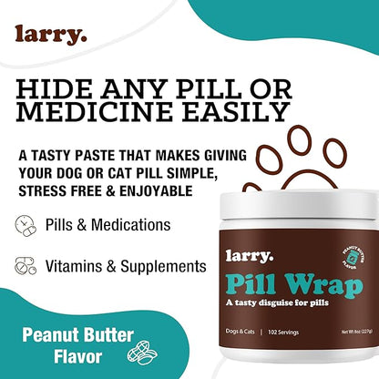 Peanut Butter Pill Wrap for Dogs - Pet Pill Paste - Hide Dog Medication Pockets - Dog Treats for Medicine Hide Pill - 102 Servings - 8 oz - Made in USA