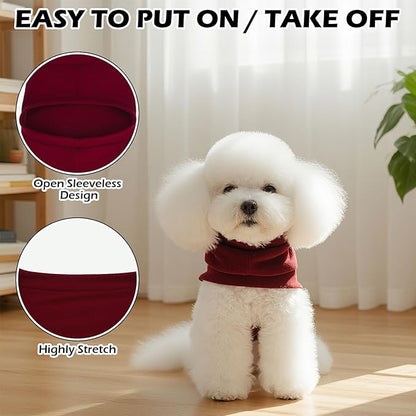 EXPAWLORER Soft Cat Sweater - Sweaters for Cats Only Warm Kitten Clothes, Fall and Winter Pet Coat Pullover Design, Fleece Sweatshirt Clothing Also for Puppy Small Dogs, Red Large